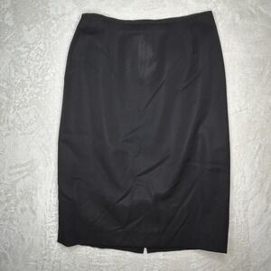 Vintage Talbots Black Knee Length Wool A-Line Skirt Size 14 Lined Career Skirt‎